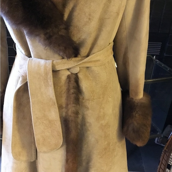 1970s Rajac Leather and Mink Fur Coat - Picture 4 of 12